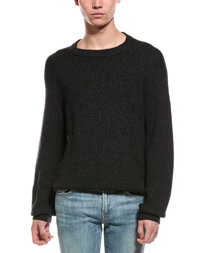 Slate & Stone Ribbed Raglan Crewneck Sweater In Gray