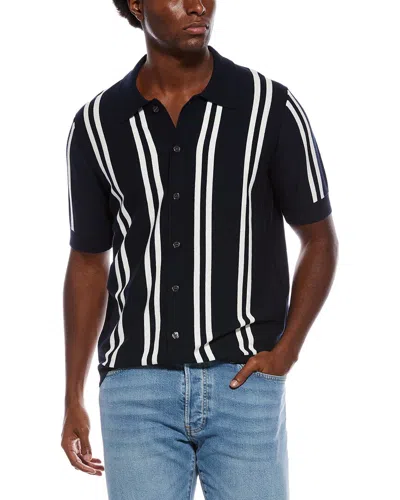 Slate & Stone Stripe Knit Shirt In Black