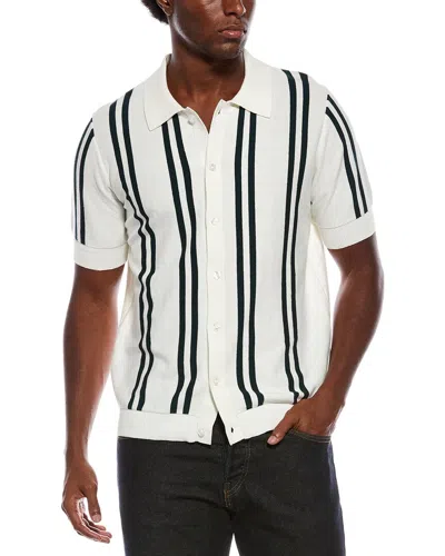 Slate & Stone Stripe Knit Shirt In Neutral