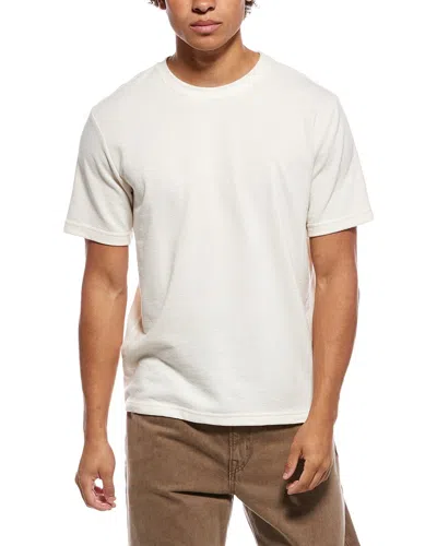 Slate & Stone Textured Knit Crewneck T-shirt In White