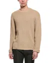 Slate & Stone Waffle Knit Wool-blend Crewneck Sweater In Sand