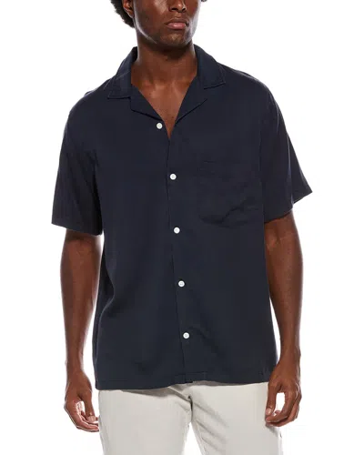 Slate & Stone Washed Camp Collar Shirt In Black