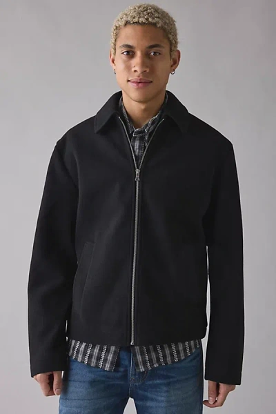 Slate & Stone Zip Up Jacket In Black, Men's At Urban Outfitters