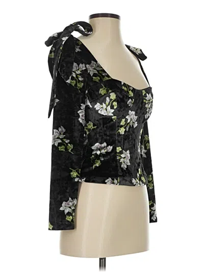 Pre-owned Slate & Willow 3/4 Sleeve Blouse In Black
