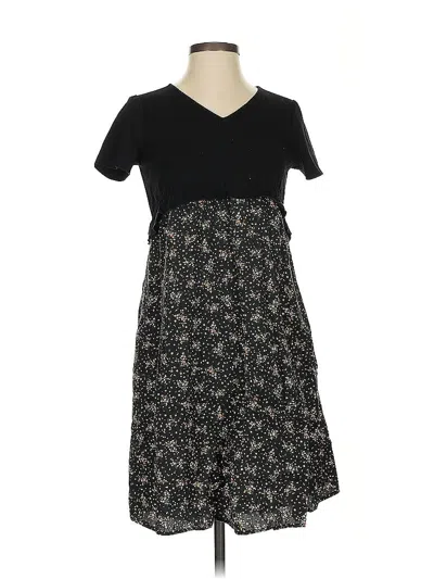 Pre-owned Slate & Willow Casual Dress In Black