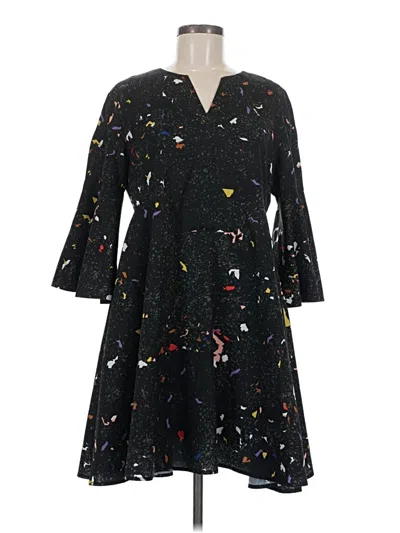 Pre-owned Slate & Willow Casual Dress In Black