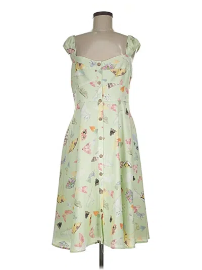 Pre-owned Slate & Willow Casual Dress In Green