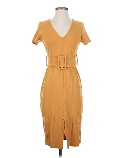 Pre-owned Slate & Willow Casual Dress In Tan
