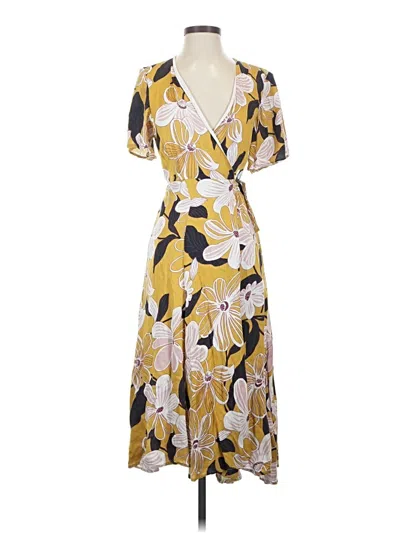 Pre-owned Slate & Willow Casual Dress In Yellow