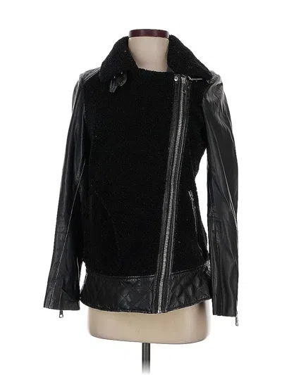 Pre-owned Slate & Willow Leather Jacket In Black