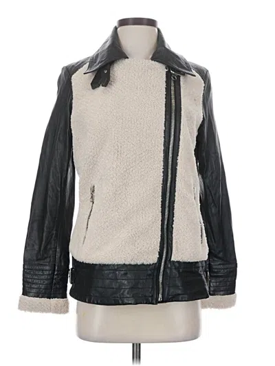 Pre-owned Slate & Willow Leather Jacket In Gray