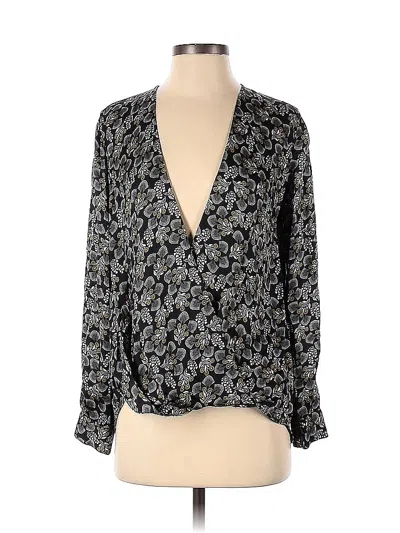 Pre-owned Slate & Willow Long Sleeve Blouse In Black