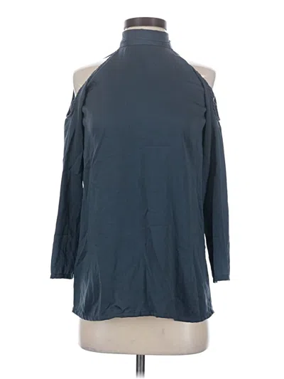 Pre-owned Slate & Willow Long Sleeve Blouse In Blue