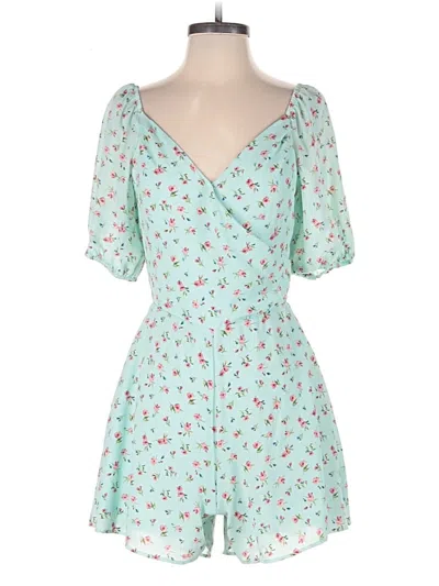 Pre-owned Slate & Willow Romper In Teal