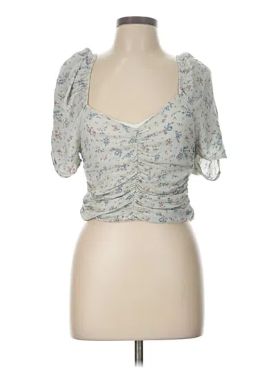 Pre-owned Slate & Willow Short Sleeve Blouse In Blue