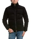 Slate & Stone Corduroy Padded Puffer Jacket In Black