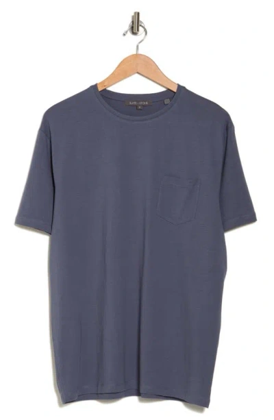 Slate & Stone Cotton Jersey Pocket T-shirt In Slate Blue