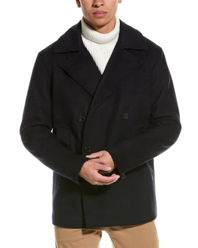 Slate & Stone Dock Wool-blend Peacoat In Black