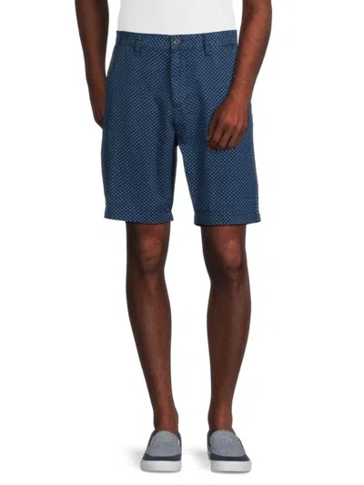 Slate & Stone Men's Comfort Stretch Fit Print Bermuda Shorts In Indigo