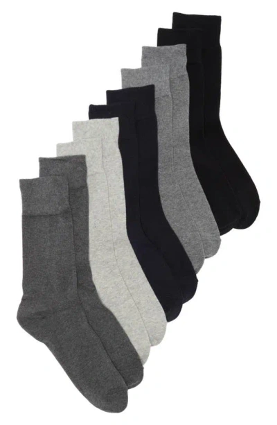 Slate & Stone Pack Of 5 Crew Socks In Black/ Grey Multi