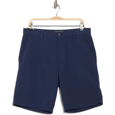 Slate & Stone Cotton Seersucker Shorts In Deep Blue