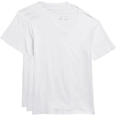 Slate & Stone Pack Of 3 V-neck T-shirt In White Multi