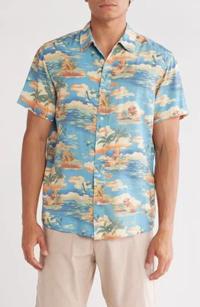 Slate & Stone Print Short Sleeve Button-up Shirt