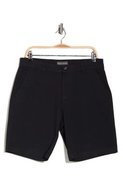 Slate & Stone Stretch Cotton Twill Shorts In Navy