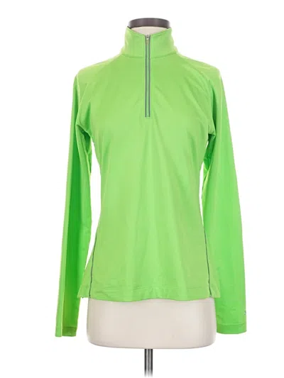 Pre-owned Slazenger Long Sleeve Top Green Turtleneck Tops