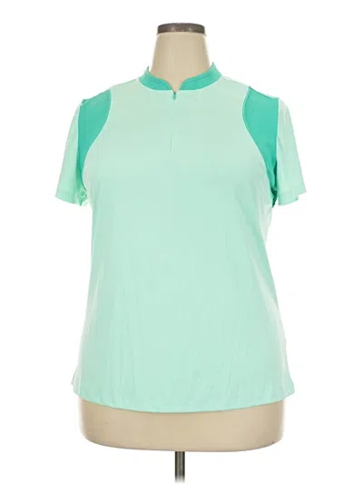 Pre-owned Slazenger Short Sleeve Polo Shirt In Teal