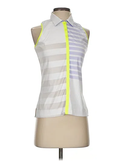 Pre-owned Slazenger Sleeveless Top Silver Halter Neckline Tops