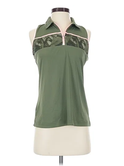 Pre-owned Slazenger Tank Top Green Halter Neckline Tops