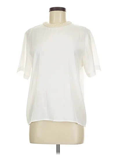 Pre-owned S.l.b. Short Sleeve Blouse In White