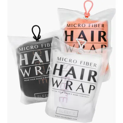 Sleeke Hair 3-for-2 Hair Wrap Bundle In Black/white/coral