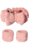 Sleeke Hair Let It Drip Microfiber Headband And Wristbands Set In Multi