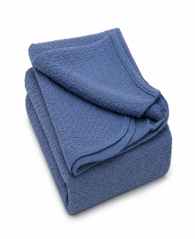 Sleep & Beyond Honeycomb Durable Blanket, Full/queen In Blue