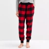 Sleep Chic Jogger Womens Flannel Pajama Pants In Red