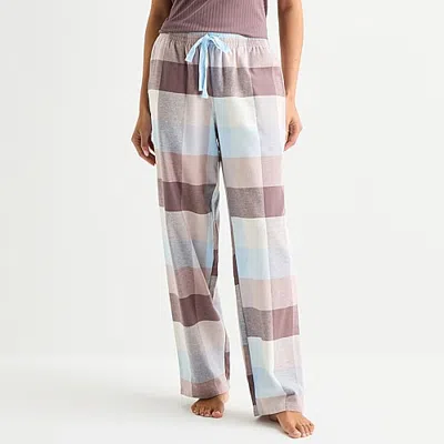 Sleep Chic Womens Flannel Pajama Pants In Blue