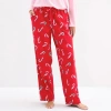 Sleep Chic Womens Flannel Pajama Pants In Red