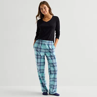 Sleep Chic Womens Fleece 2-pc. Pajama Pants In Gray