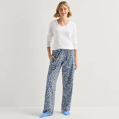 Sleep Chic Womens Fleece 2-pc. Pajama Pants In Pink