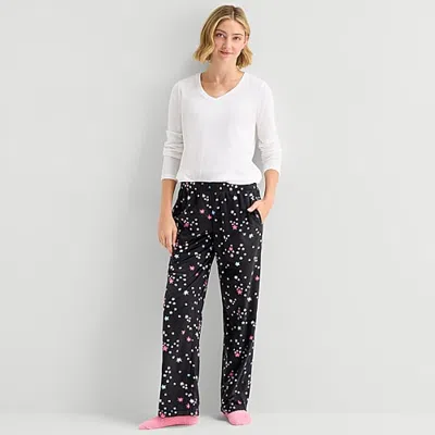 Sleep Chic Womens Fleece 2-pc. Pajama Pants In Red