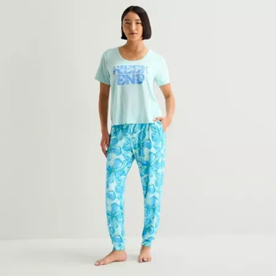 Sleep Chic Womens Pajama Pants In Blue