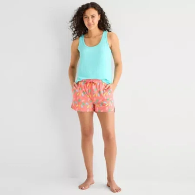 Sleep Chic Womens Pajama Shorts In Orange