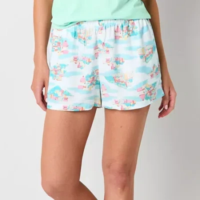 Sleep Chic Womens Pajama Shorts In White