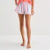 Sleep Chic Womens Poplin Pajama Shorts In Multi