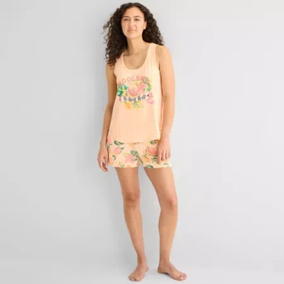 Sleep Chic Womens Scoop Neck Sleeveless Pajama Top In Blue