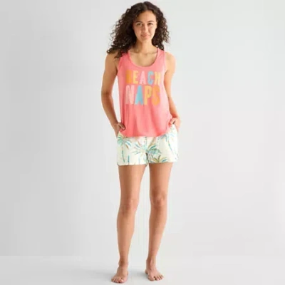 Sleep Chic Womens Scoop Neck Sleeveless Pajama Top In Yellow