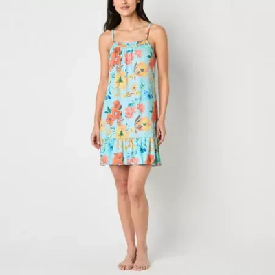 Sleep Chic Womens Sleeveless Nightshirt In Blue