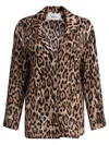 Sleep No More Brown Silk Shirt In Multi